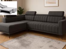 Fotogalerie Rohová sedací souprava Sleep 140 na každodenní spaní - žebrovaný potah