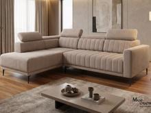 Fotogalerie Rohová sedací souprava Sleep 140 na každodenní spaní - žebrovaný potah