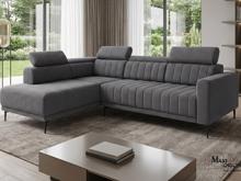 Fotogalerie Rohová sedací souprava Sleep 140 na každodenní spaní - žebrovaný potah