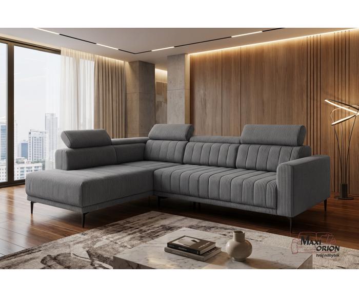 Fotogalerie Rohová sedací souprava Sleep 140 na každodenní spaní - žebrovaný potah