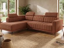 Fotogalerie Rohová sedací souprava Sleep 140 na každodenní spaní - žebrovaný potah