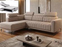 Fotogalerie Rohová sedací souprava Sleep 140 na každodenní spaní - žebrovaný potah