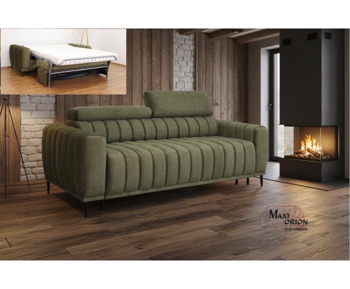 Ukázka interiéru – takto může vypadat Vaše rozkládací pohovka na každodenní spaní Sleep 140 - zelená