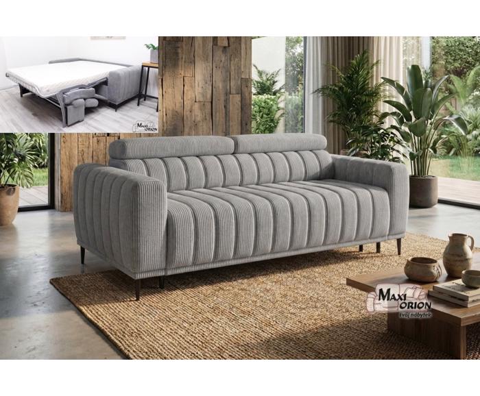 Rozkládací pohovka na každodenní spaní Sleep - 140 AKCE šedá Ontario - ilustrační fotografie