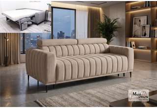 Rozkládací pohovka na každodenní spaní Sleep - 140 béžová