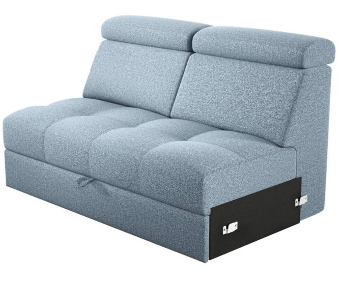 Fotogalerie Rohová sedací souprava Aviro ve tvaru U s širokým otomanem - výběr potahů