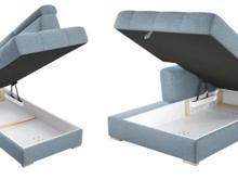 Fotogalerie Rohová sedací souprava Aviro ve tvaru U s širokým otomanem - výběr potahů