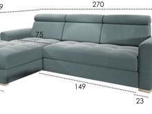 Fotogalerie Rohová sedací souprava Aviro s úzkým otomanem - výběr potahů