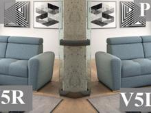 Fotogalerie Rohová sedací souprava Aviro s úzkým otomanem - výběr potahů