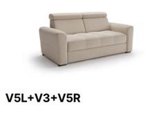 Fotogalerie Rohová sedací souprava Aviro ve tvaru U s širokým otomanem - výběr potahů