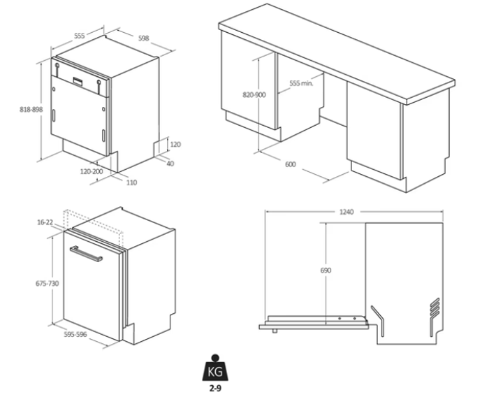 Fotogalerie Myčka nádobí CANDY CIP 3E7L0W Rapidò 