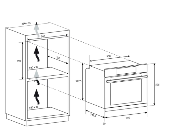 Fotogalerie Vestavná multifunkční trouba CANDY FMCIDC X605/CA