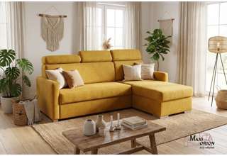 Rohová sedací souprava Hugo mini - výběr potahů