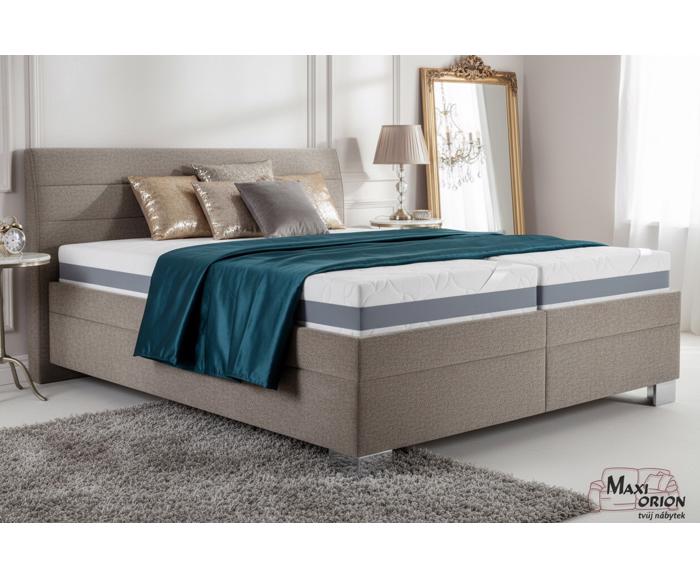 Fotogalerie Blanář - čalouněná postel Vernon 160x200 - béžová - matrace Asteria