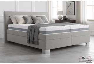 Blanář - čalouněná postel Vernon 160x200 šedá - matrace Asteria