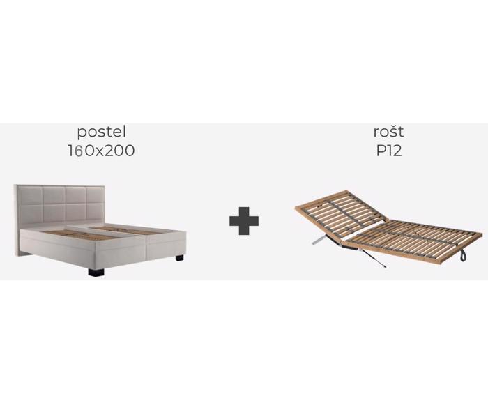 Fotogalerie Blanář - čalouněná postel Ela 160x200 - šedá