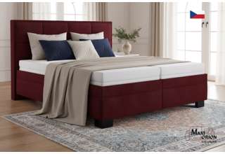 Blanář - čalouněná postel Ela 180x200 - bordó