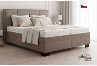 Blanář - čalouněná postel Ela 180x200 - šedo-hnědá