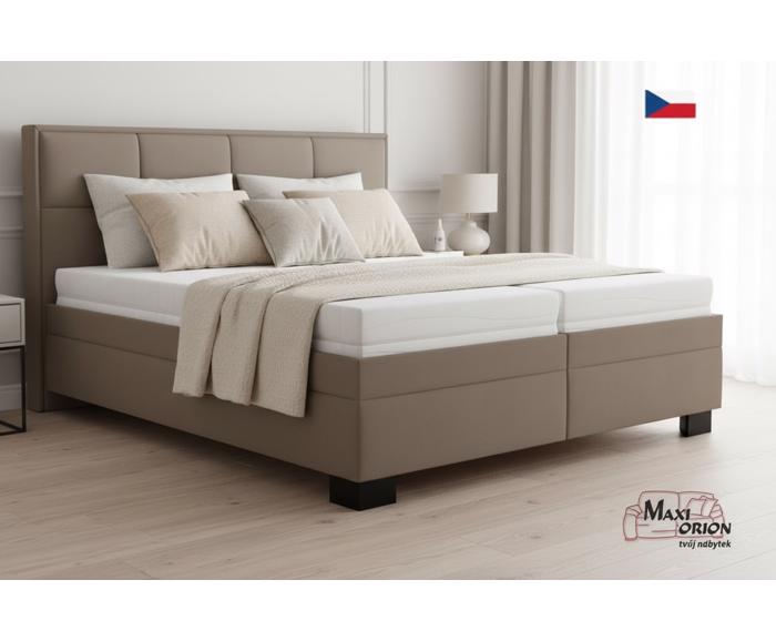 Fotogalerie Blanář - čalouněná postel Ela 180x200 - šedo-hnědá