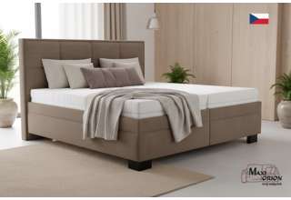 Čalouněná postel Ela šedohnědá 180x200 Blanář + zvýhodněná cena matrací