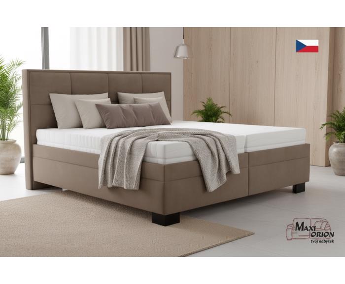Fotogalerie Blanář - čalouněná postel Ela 180x200 - šedo-hnědá