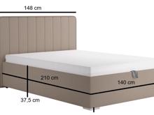 Fotogalerie Blanář  - čalouněná postel August 140x200 - výběr barvy