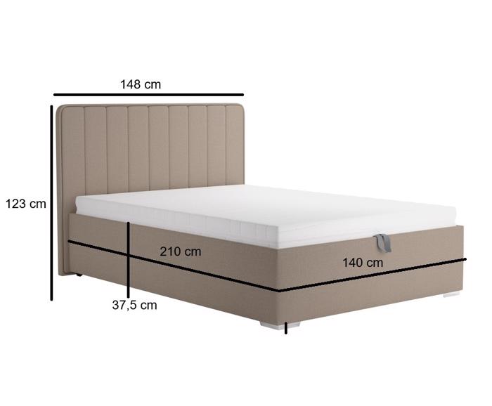 Fotogalerie Blanář  - čalouněná postel August 140x200 - výběr barvy