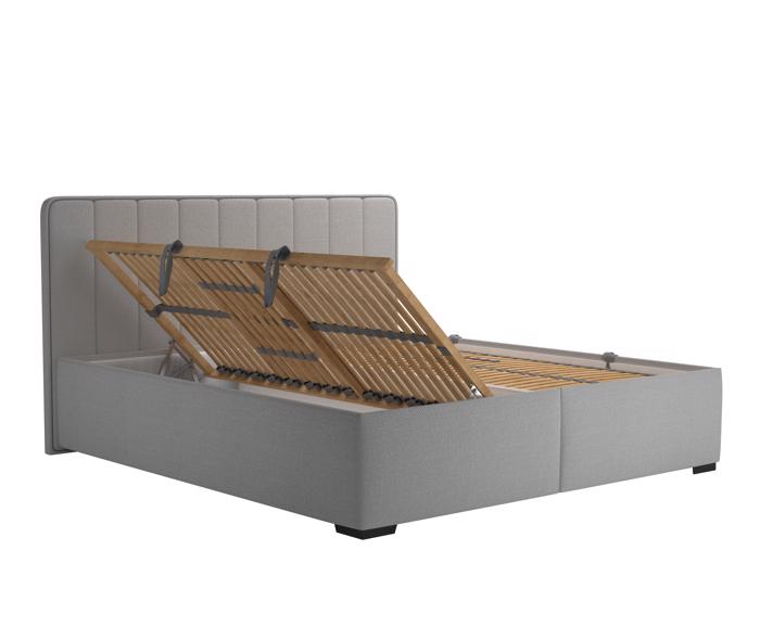 Fotogalerie Blanář - čalouněná postel August 160x200 - kamenitá šedá