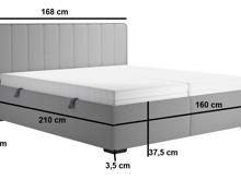 Fotogalerie Blanář - čalouněná postel August 160x200 - výběr barvy