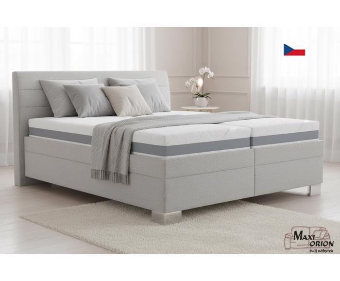 Fotogalerie Blanář - čalouněná postel Vernon 180x200 světle šedá bez matrace