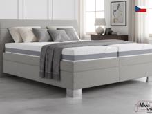 Fotogalerie Blanář - čalouněná postel Vernon 160x200 šedá - matrace Asteria