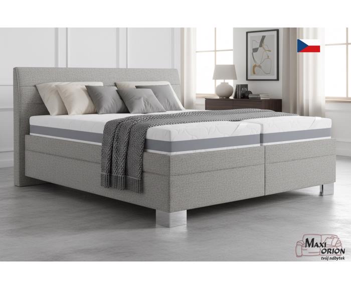 Fotogalerie Blanář - čalouněná postel Vernon 160x200 šedá - matrace Asteria