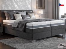 Fotogalerie Blanář - čalouněná postel Vernon 160x200 - tmavě šedá - matrace Asteria