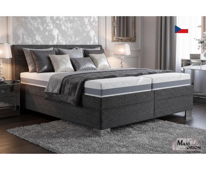 Fotogalerie Blanář - čalouněná postel Vernon 160x200 - tmavě šedá - matrace Asteria