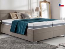 Fotogalerie Blanář - čalouněná postel Vernon 160x200 - béžová - matrace Asteria