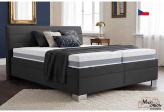 Blanář - čalouněná postel Vernon 160x200 - tmavě šedá - bez matrace