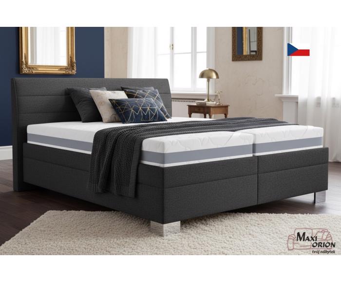 Fotogalerie Blanář - čalouněná postel Vernon 160x200 - tmavě šedá - bez matrace