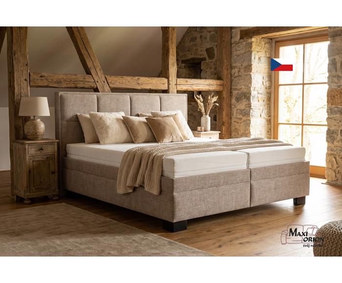 Fotogalerie Blanář - čalouněná postel Ela 160x200 - hnědá