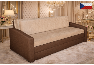 Blanář - rozkládací pohovka Vision na každodenní spaní - béžovo hnědá