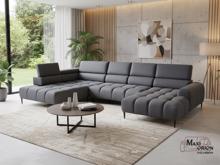 Fotogalerie Elektrická rozkládací sedací souprava do U - Elektric XL - Tmavě šedá 