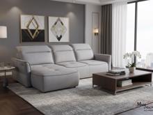 Fotogalerie Moderní rohová sedací souprava s velkým elektrickým rozkladem Valencie S - světle šedá - pravá