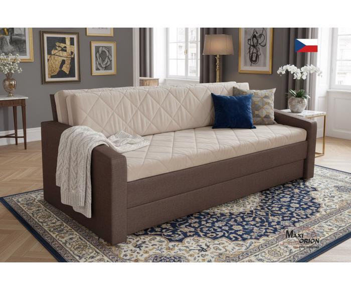 Fotogalerie Blanář - rozkládací pohovka Vision na každodenní spaní - béžovo hnědá