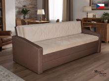 Fotogalerie Blanář - rozkládací pohovka Vision na každodenní spaní - béžovo hnědá