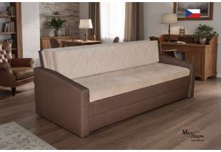 Blanář - rozkládací pohovka Vision na každodenní spaní - béžovo hnědá