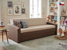 Fotogalerie Blanář - rozkládací pohovka Vision na každodenní spaní - béžovo hnědá