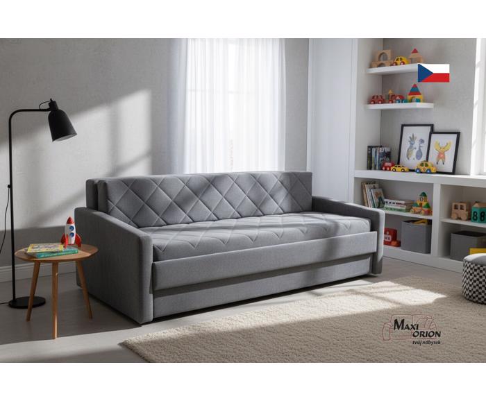 Fotogalerie Blanář - rozkládací pohovka na každodenní spaní s úložným prostorem Vision - šedá