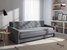 Fotogalerie Blanář - rozkládací pohovka na každodenní spaní s úložným prostorem Vision - šedá