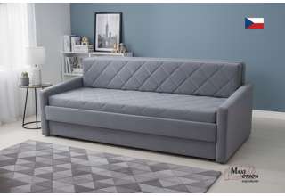 Blanář - rozkládací pohovka na každodenní spaní s úložným prostorem Vision - šedá