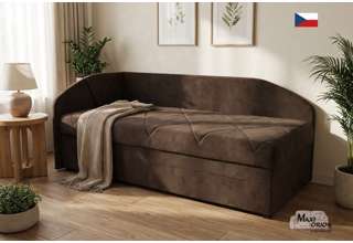 Blanář - válenda Turi 90x200 Levá - tmavě hnědá