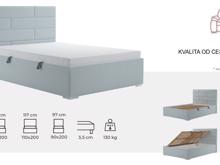 Fotogalerie Blanář - čalouněná postel Troja 90x200 - výběr barvy